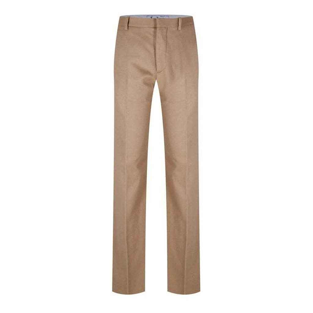 Off White Slim Fit Trousers - Beige